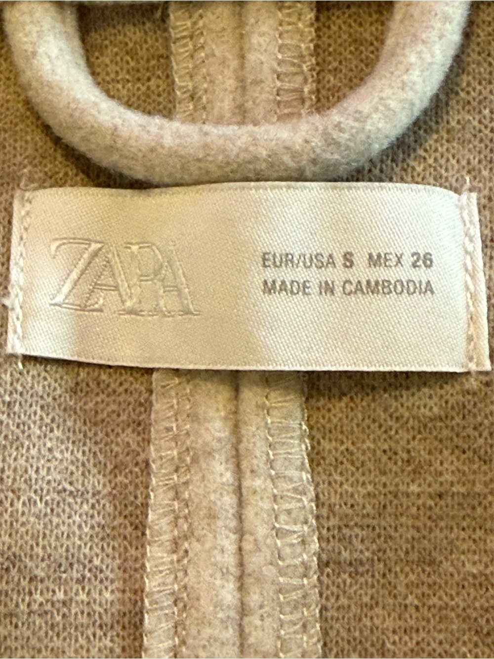 Zara Cream Faux Fur Collar Jacket - Picture 3 of 4